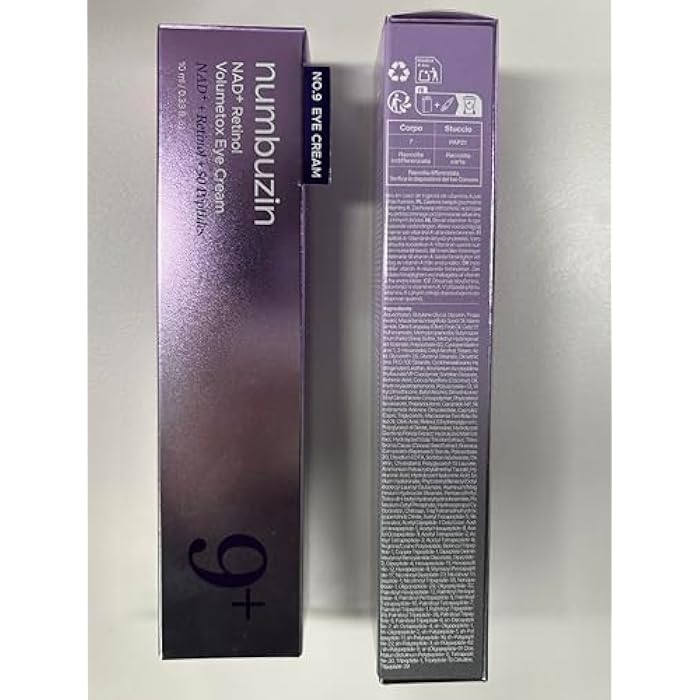 numbuzin No.9 NAD+ Retinol Eye Cream, Depuffing & Firming Eye Serum for Dark Circles, Wrinkles & Fine Lines, Peptides & Niacinamide for Glow & Undereye Radiance, Stocking Stuffers 0.33 fl oz - Image 2